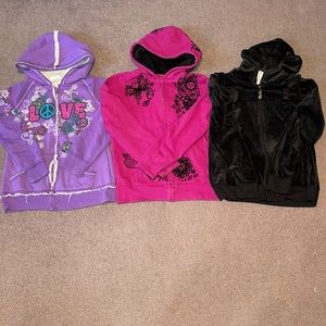 Zipper up sweatshirts size 10-12